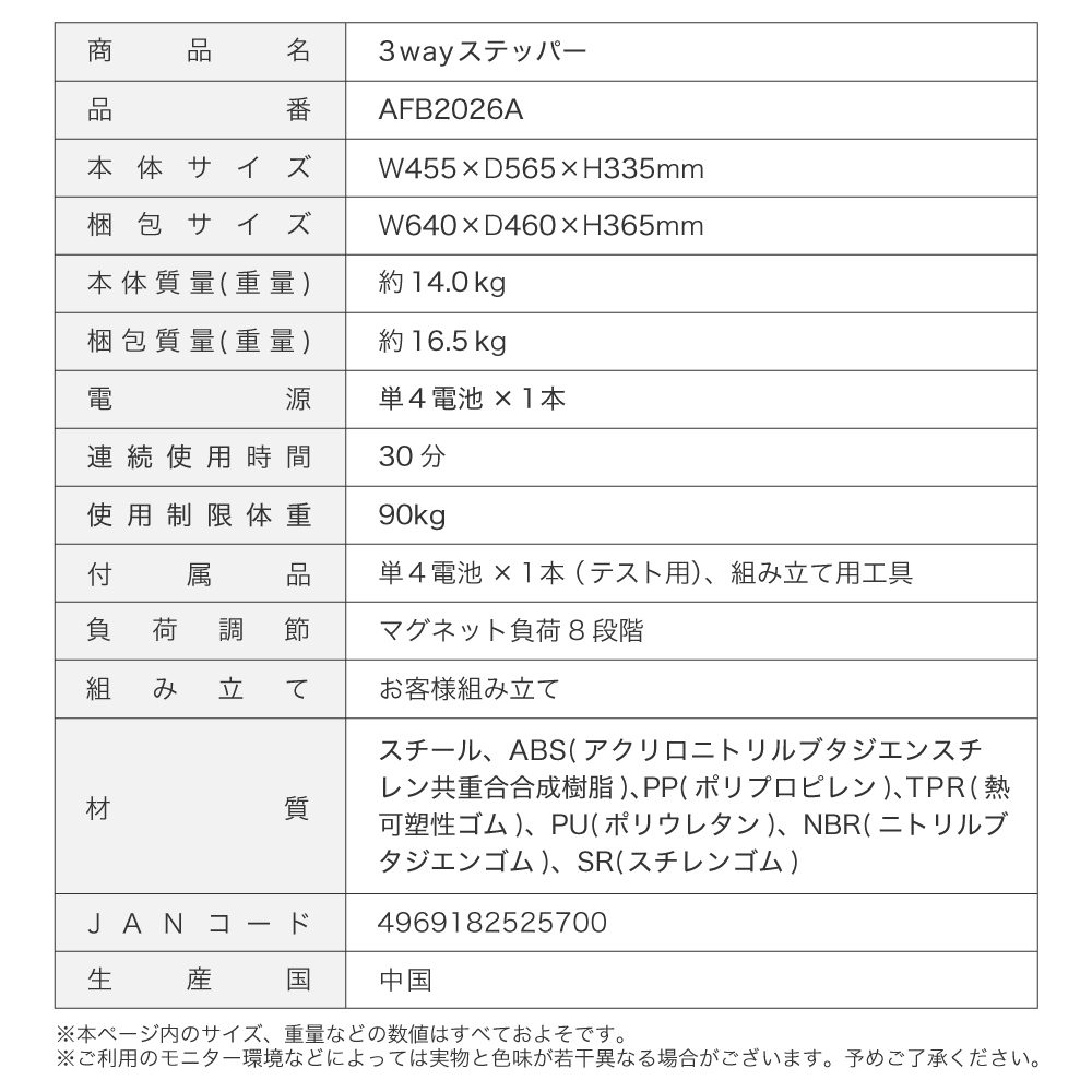 3wayステッパー/AFB2026A
