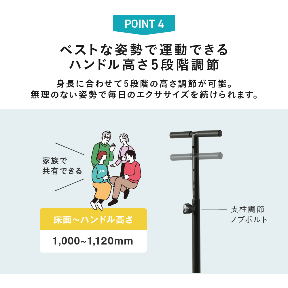 ハンドル付きステッパー4127/FA4127