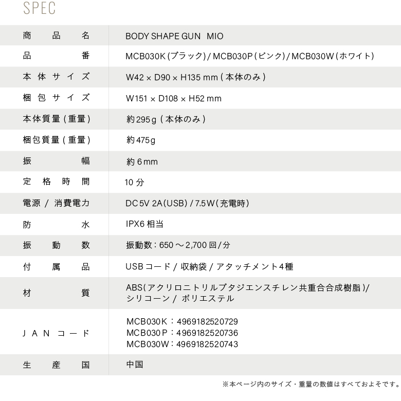 BODY SHAPE GUN MIO/MCB030_17