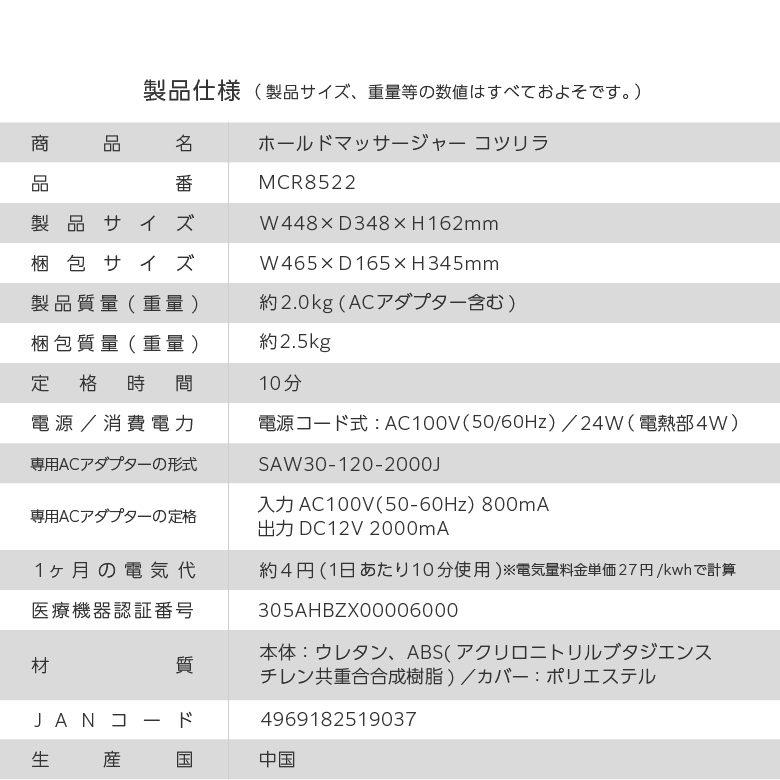 ホールドマッサージャー コツリラ/MCR8522_17