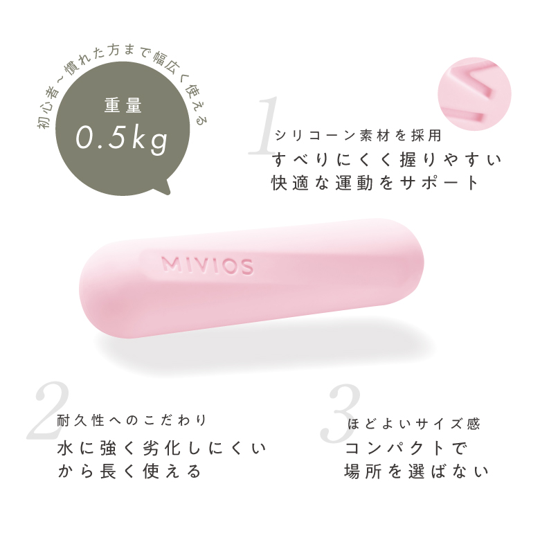 ソフトグリップダンベル 0.5kg/mvs501_03